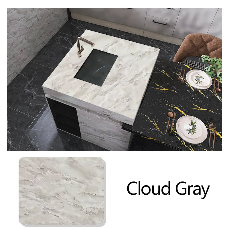 Miếng Dán Bếp Chống Dầu Đá Marble 60CM Tự Dính