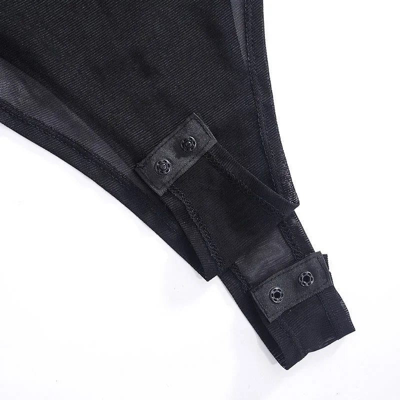 Bodysuit Streetwear Quyến Rũ - Sát Nách & Phối Lưới - Daisan Mart