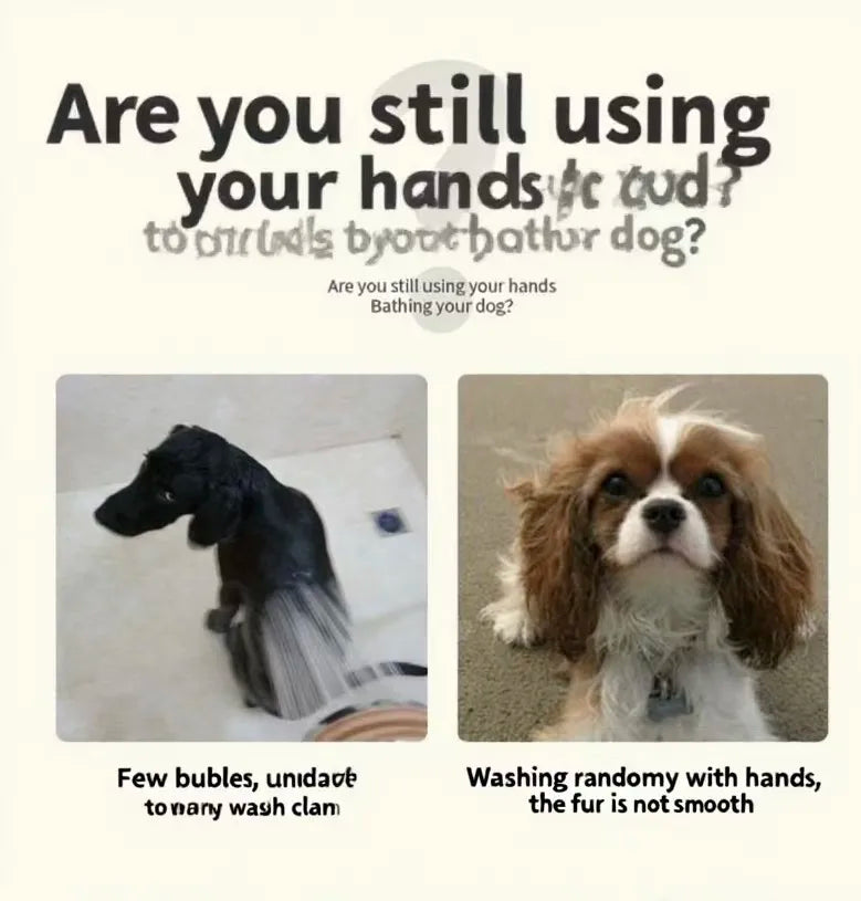 Bàn Chải Tắm Massage Silicone Tích Hợp Dầu Gội Cho Thú Cưng