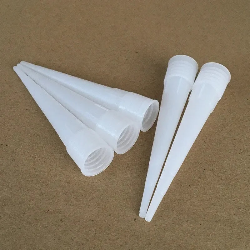30pcs Glass Nozzles Plastic Glass Glue Caulking Gun Nozzles Sealant Silicone Caulking Tips Mouth Caps Home Construction Tools