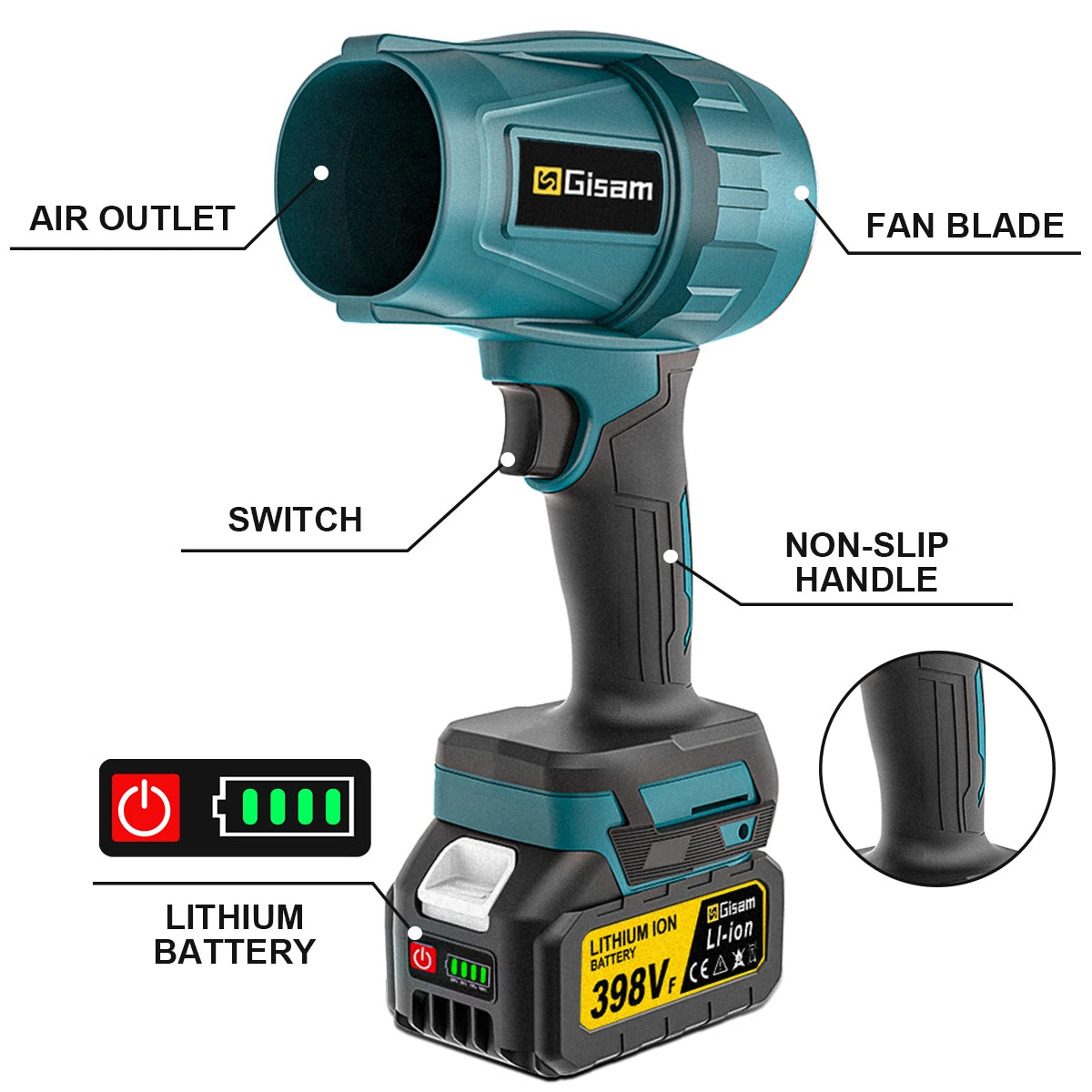 Máy Thổi Bụi Turbo Brushless 18V Tốc Độ Cao Makita - Daisan Mart