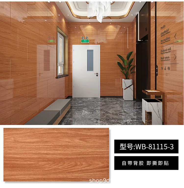 30X60CM SXP marble wood grain wall skirt entrance hall living room kitchen aluminum mold self-adhesive waterproof