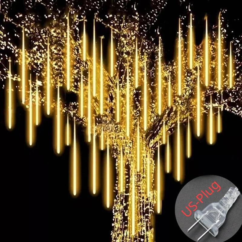 Đèn Sao Băng Năng Lượng Mặt Trời Chống Nước 8 Ống