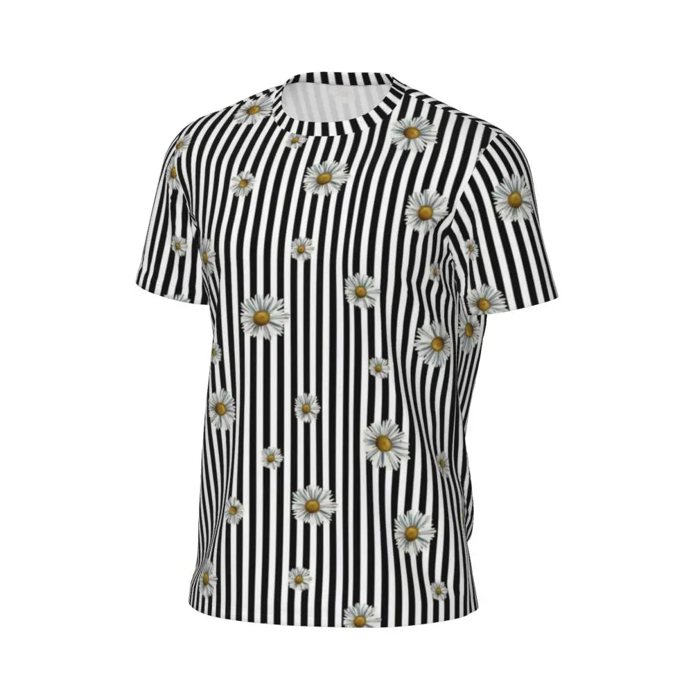 Stylish Mondrian Striped Men's Gym T-Shirt