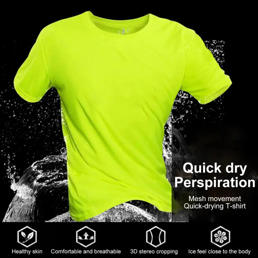 Unisex Quick Dry Running T-Shirt with Exquisite Edges