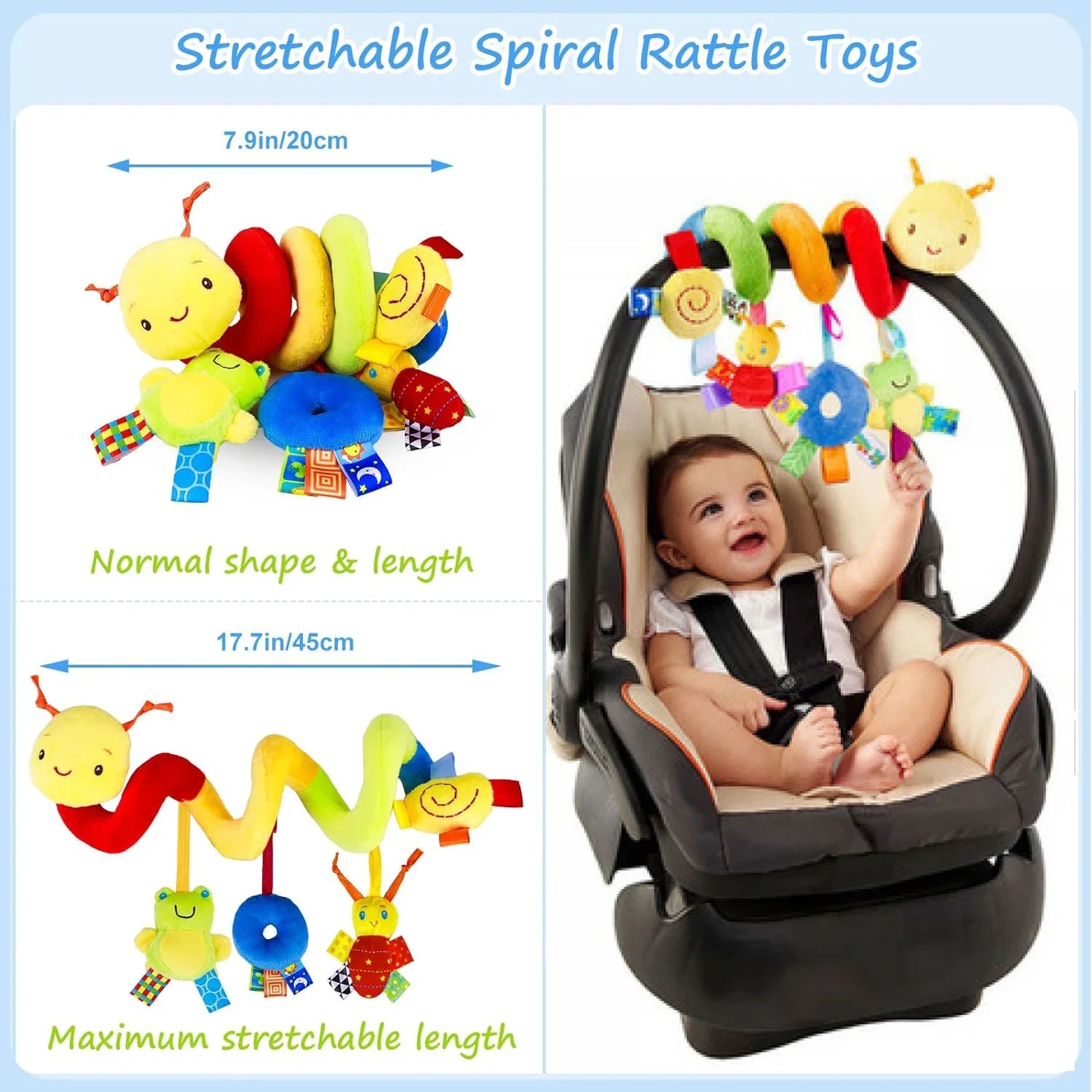 Baby Stroller Hanging Stuffed Toy for Newborns 0-12 Months