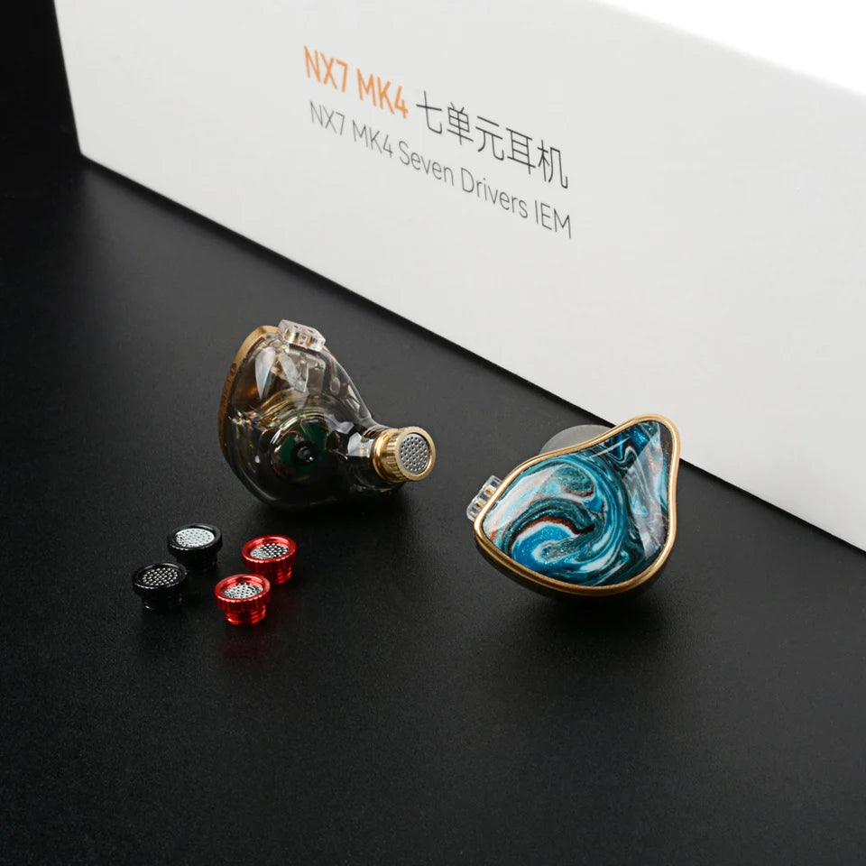 NICEHCK NX7MK4 MK4 Stabilized Wood HIFI Earbud 7 Driver Units Hybrid Audiophile Earphone With Replaceable Tuning Filters IEM MK3 - Daisan Mart