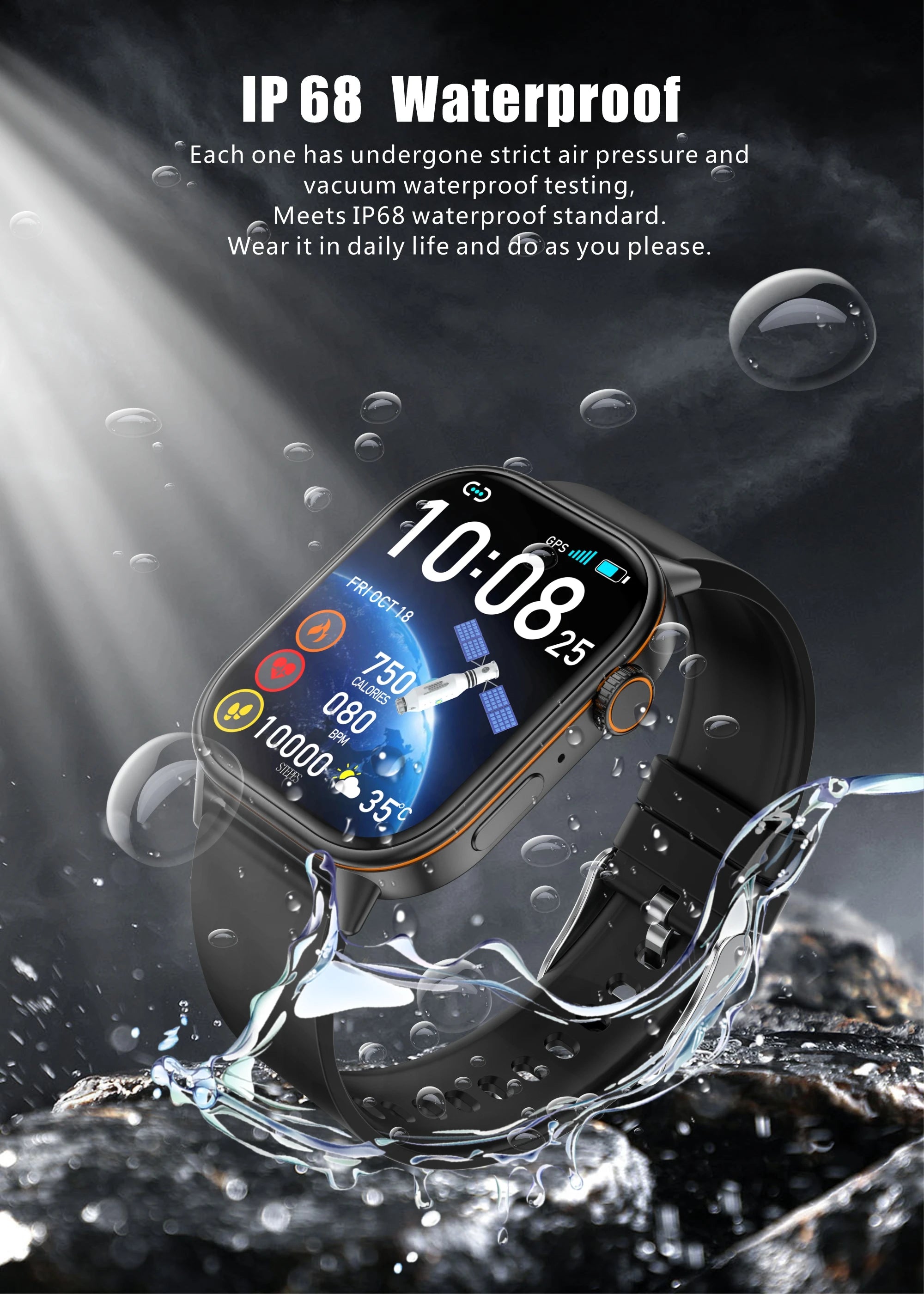 Multi-function AMOLED IP67 Smart Watch for Men and Women