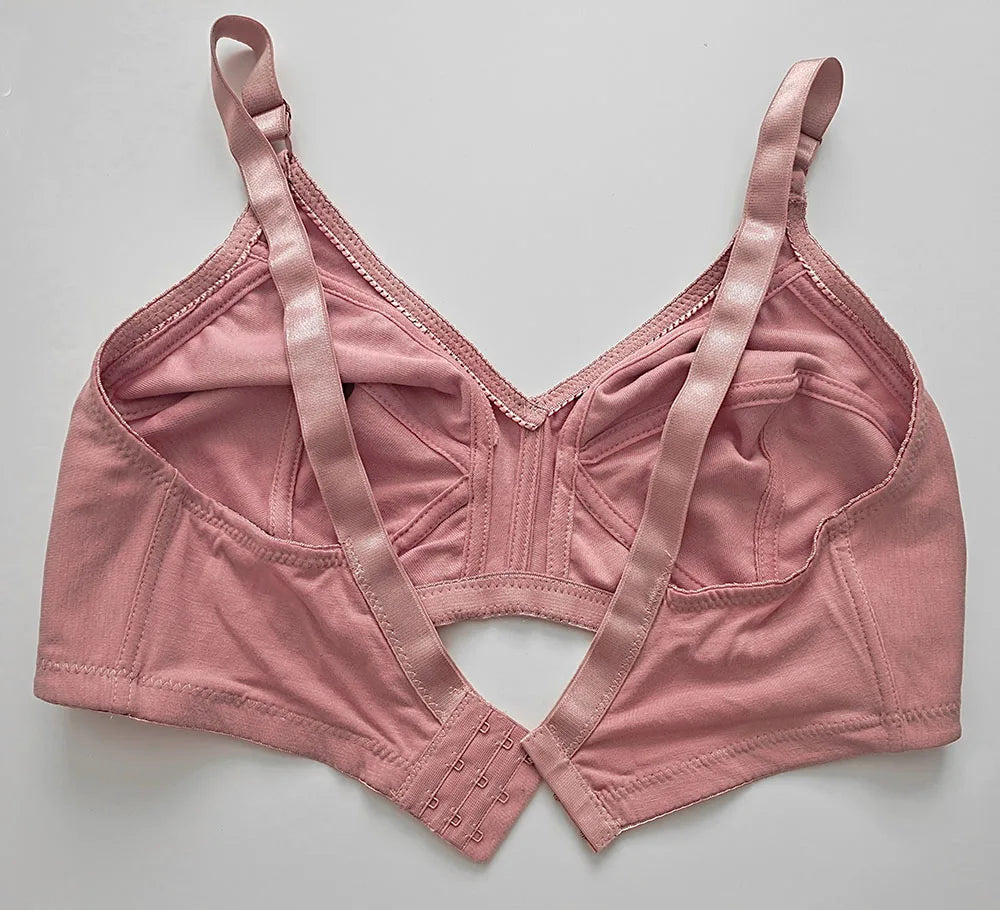 Wire-Free, Molded, Lace Support Bra for Moms