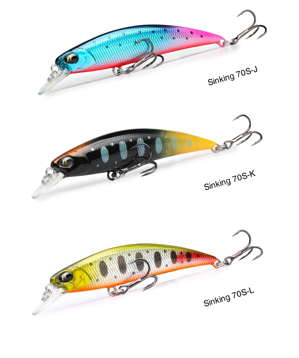 Mồi Câu TSURINOYA DW75 70mm 8.9g Cho Cá Chìm Nước Ngọt