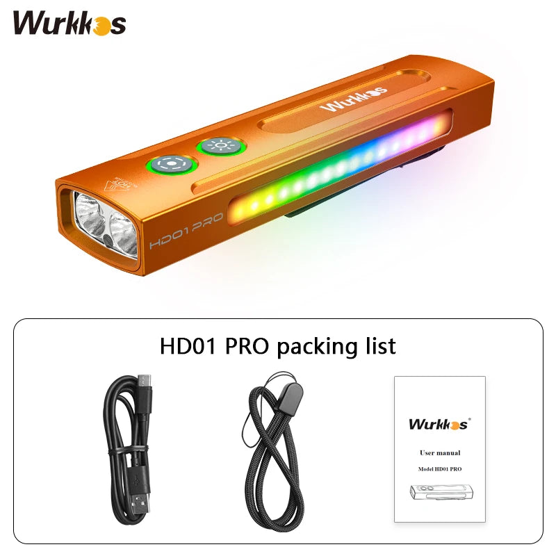 Đèn pin Wurkkos HD01 PRO đa năng UV xanh RGB 1200LM - Daisan Mart