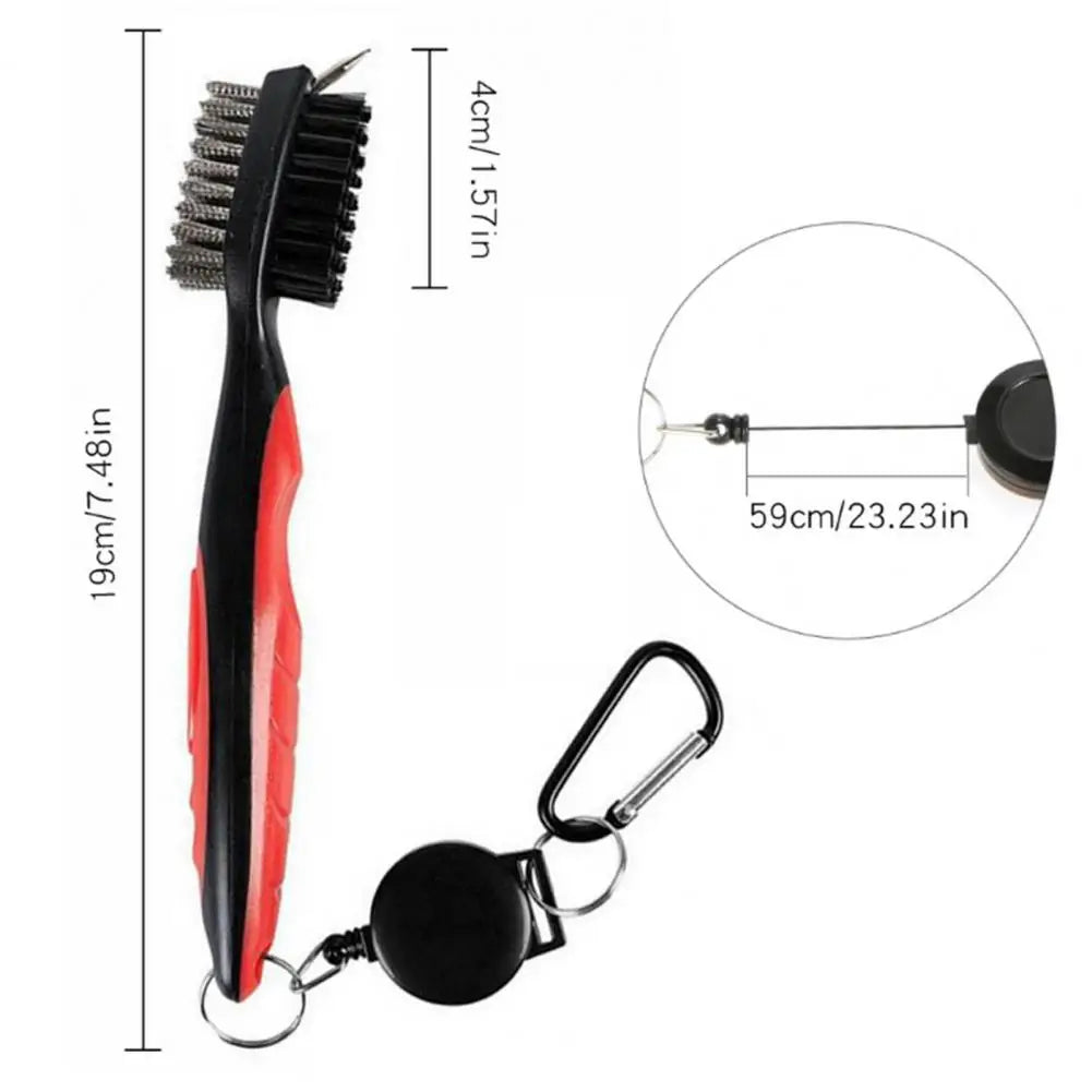 Convenient Multi-Function Dual-Head Golf Club Cleaning Brush
