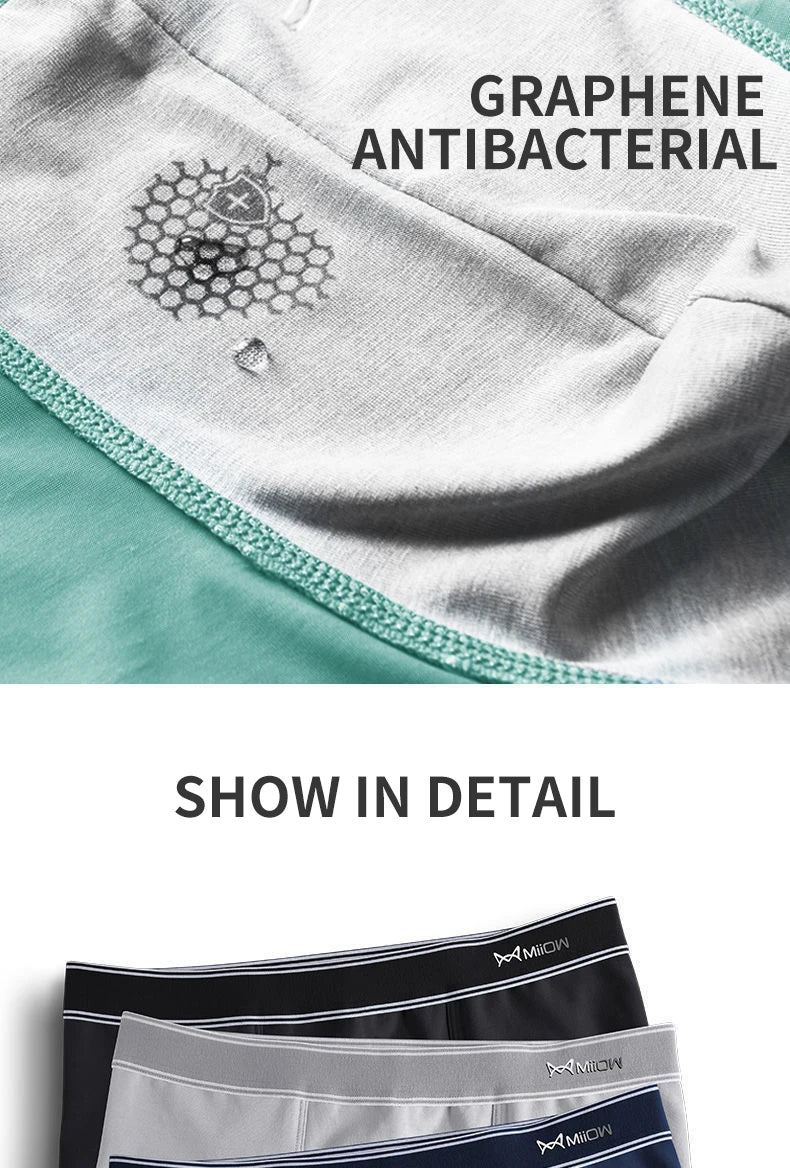 MiiOW Men's Underwear Antibacterial Breathable Cotton