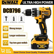 2025 Dewalt 2000RPM Cordless Electric Drill Brushless Driver Adjustable Speed ​​Impact Hand Drill Rechargeable Power Tools DCD796