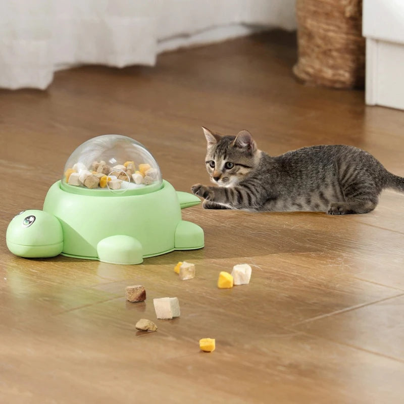 Pet Pressing Small Turtle Feeder Cat Dog Puzzle Interactive Food Leak Toy Automatic Feeder