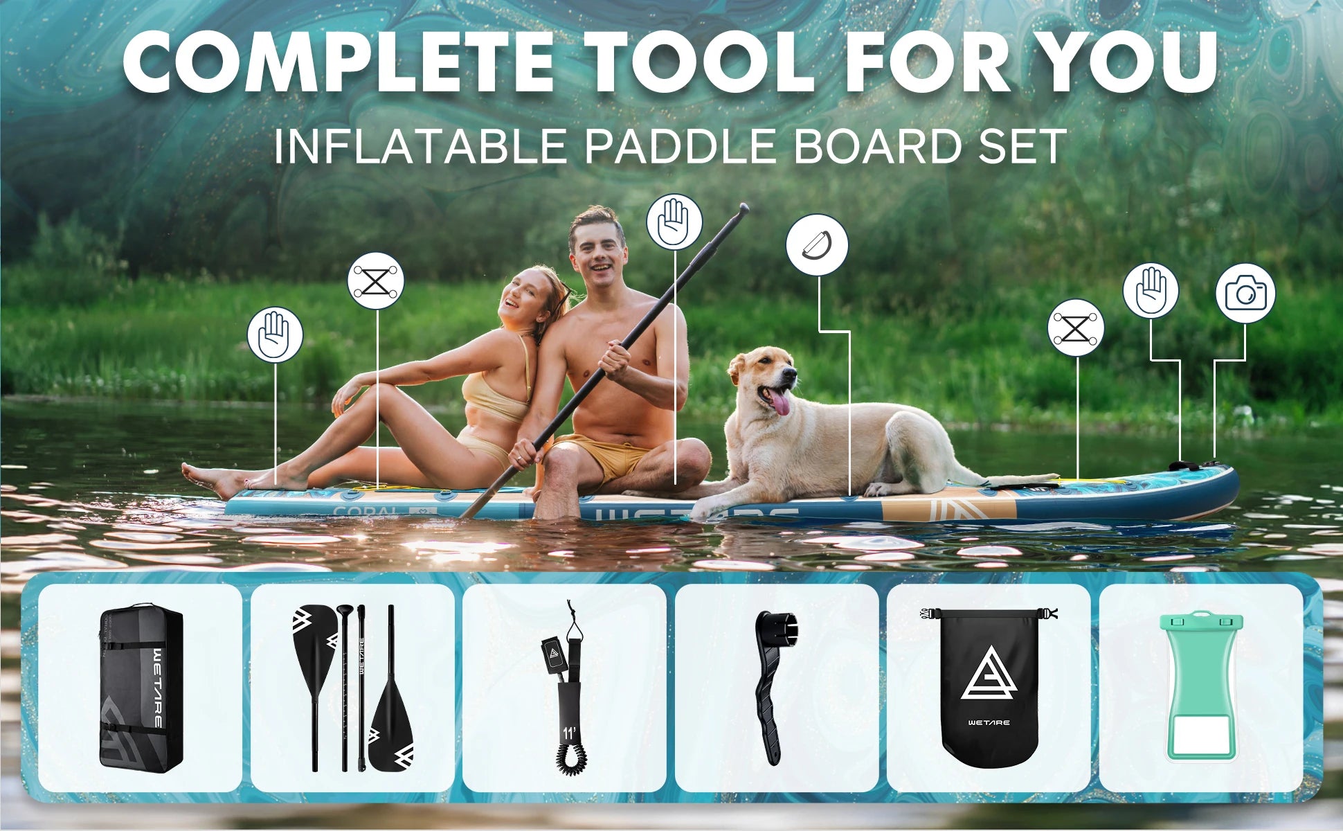 Ván Chèo Bơm Hơi WETARE 11'6'' Chống Nước Đa Năng