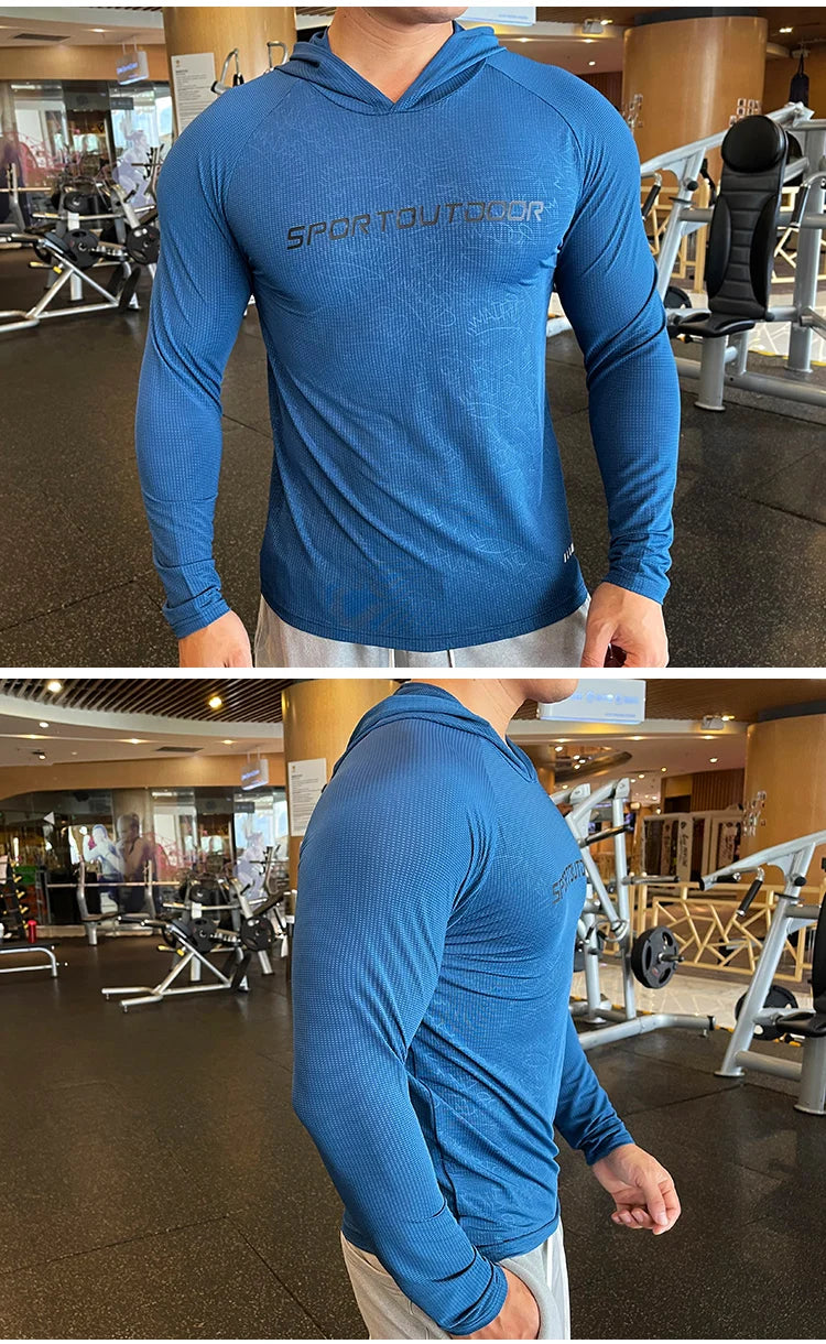 Men's Quick Dry Long Sleeve Sports T-Shirt