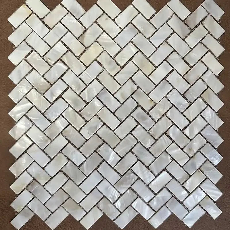 Gạch Vảy Cá Ốc Trắng Tự Nhiên Ốp Tường Bếp Tắm