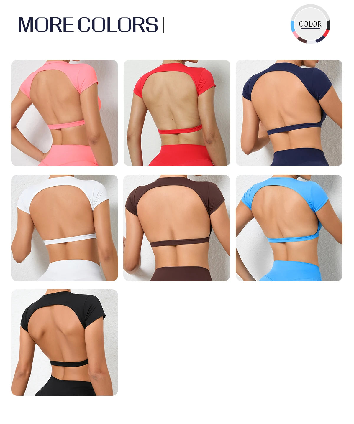 Women's Backless Sports Top Yoga Gym Fitness