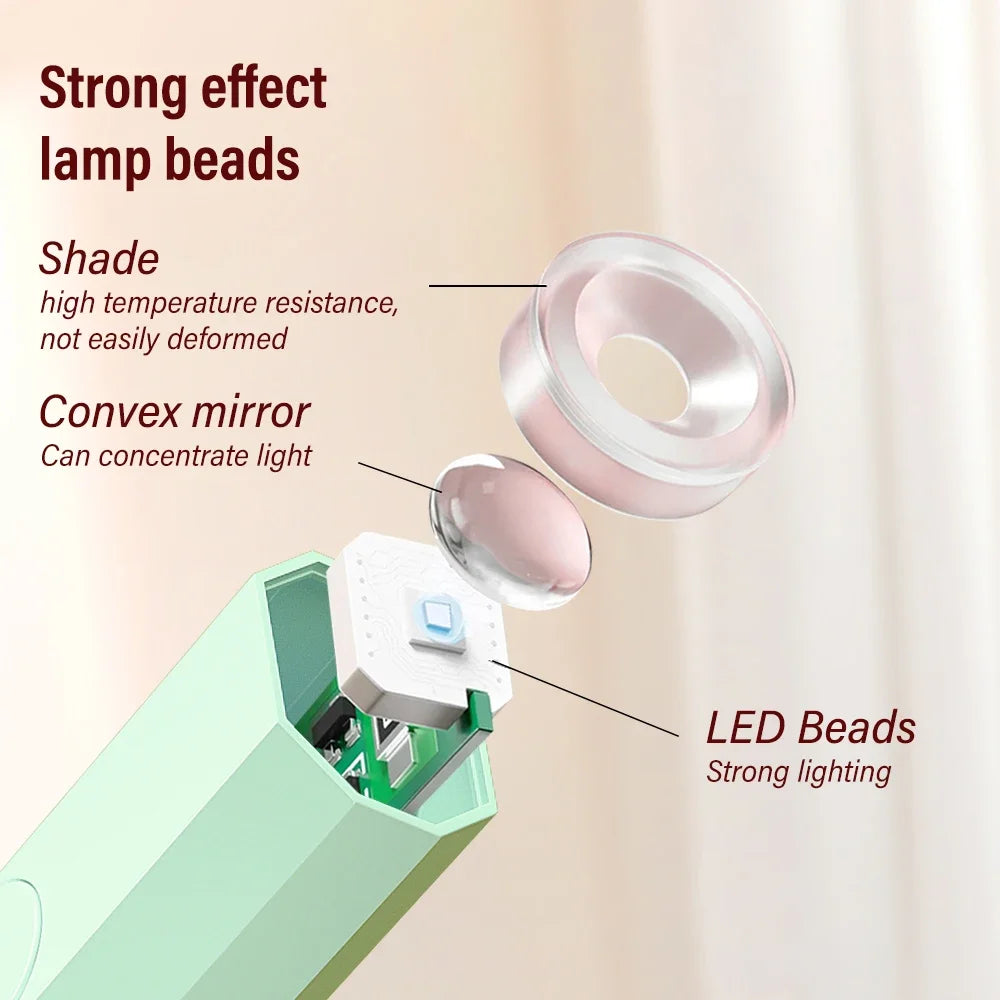 Đèn Led Mini Cầm Tay Sấy Móng Gel USB Nhanh Gọn