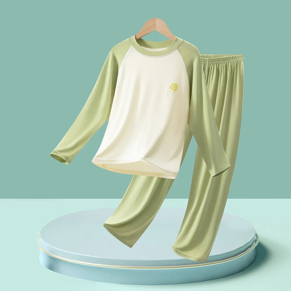 Soft and Cute Modal Fall Winter Children's Pajamas Set