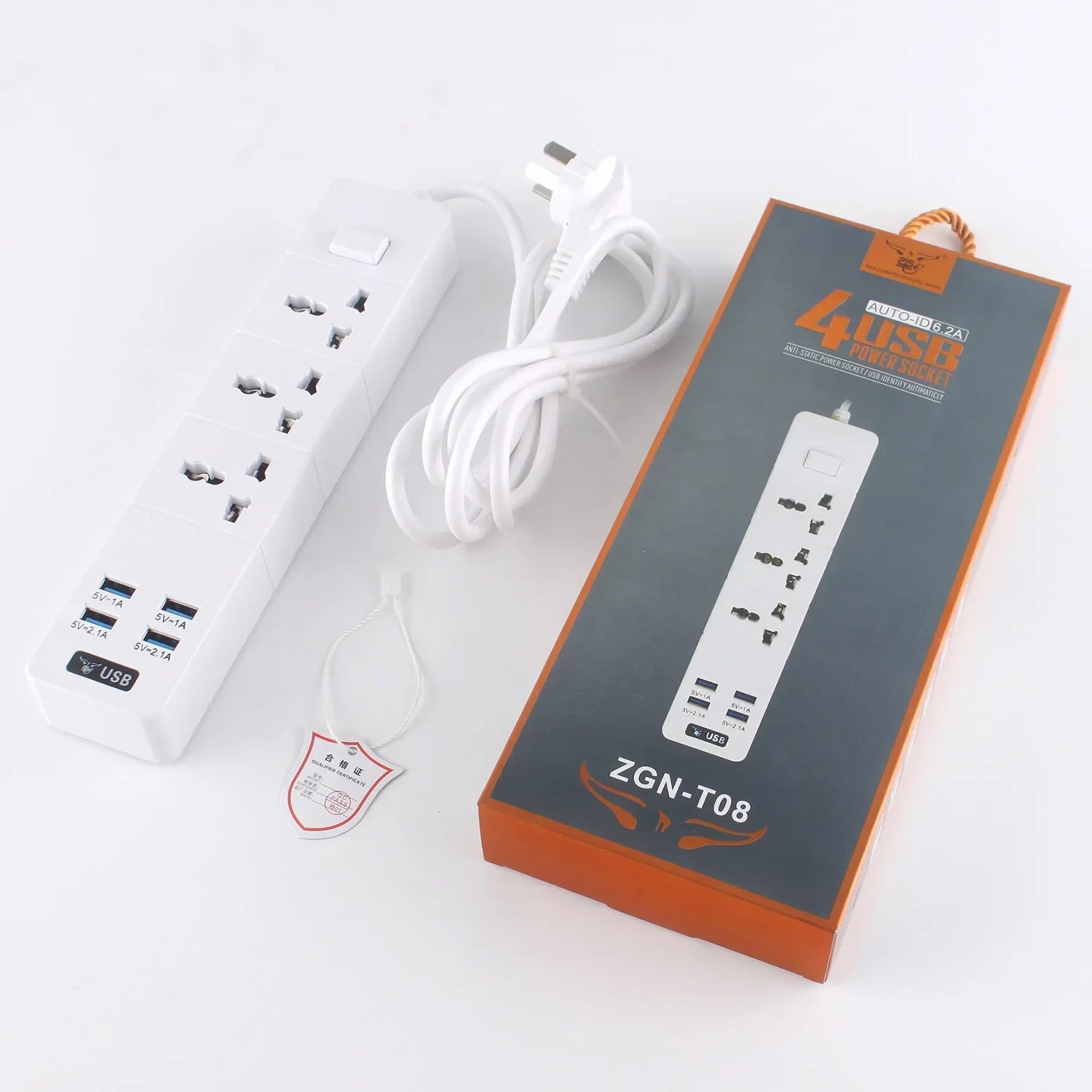 Ổ cắm đa năng Melery 10A 2500W 4USB với dây 2m an toàn