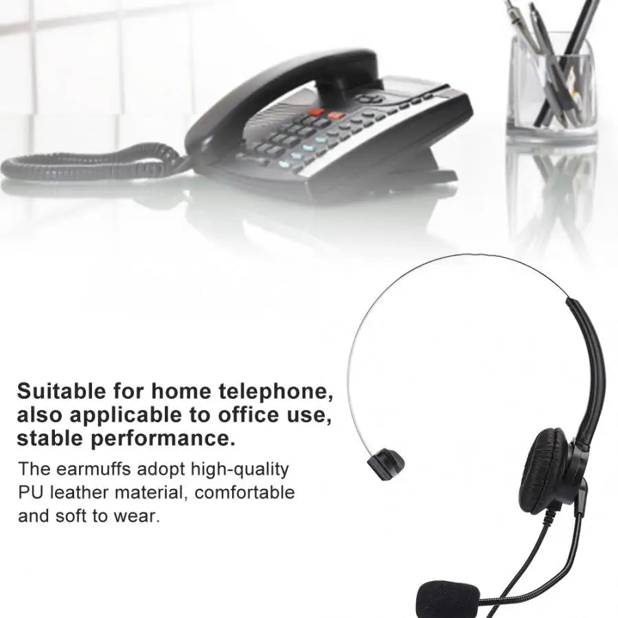 Monaural Telephone Headset With Mic For Home