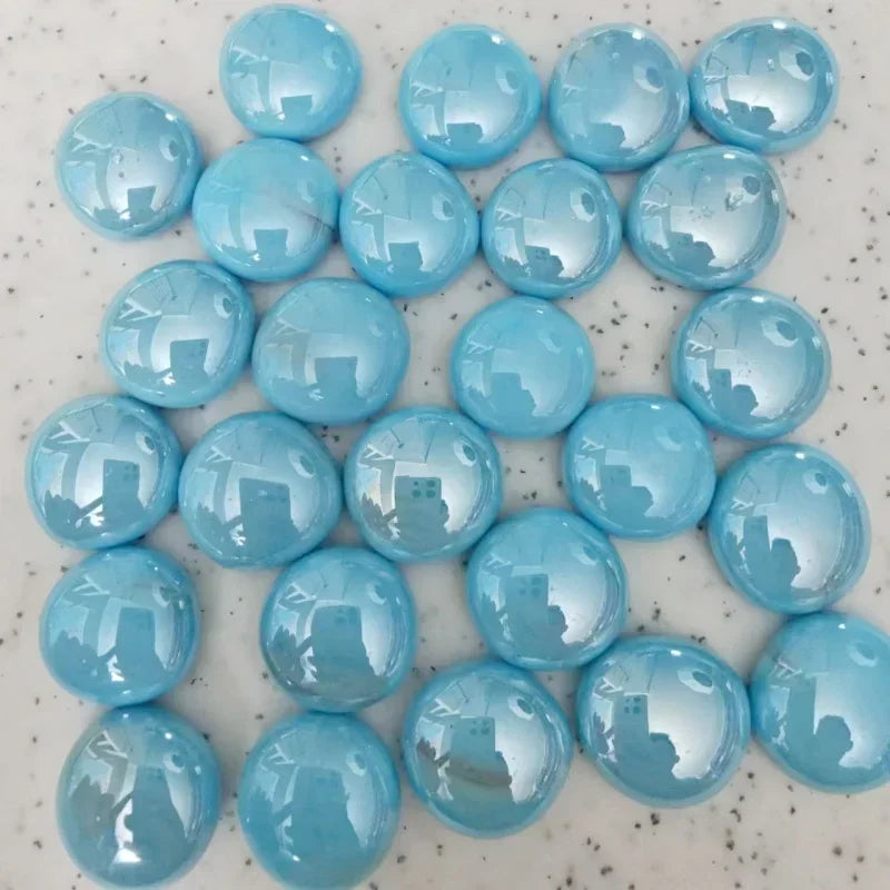 DIY Multicolored Round Glass Mosaic Beads 100g