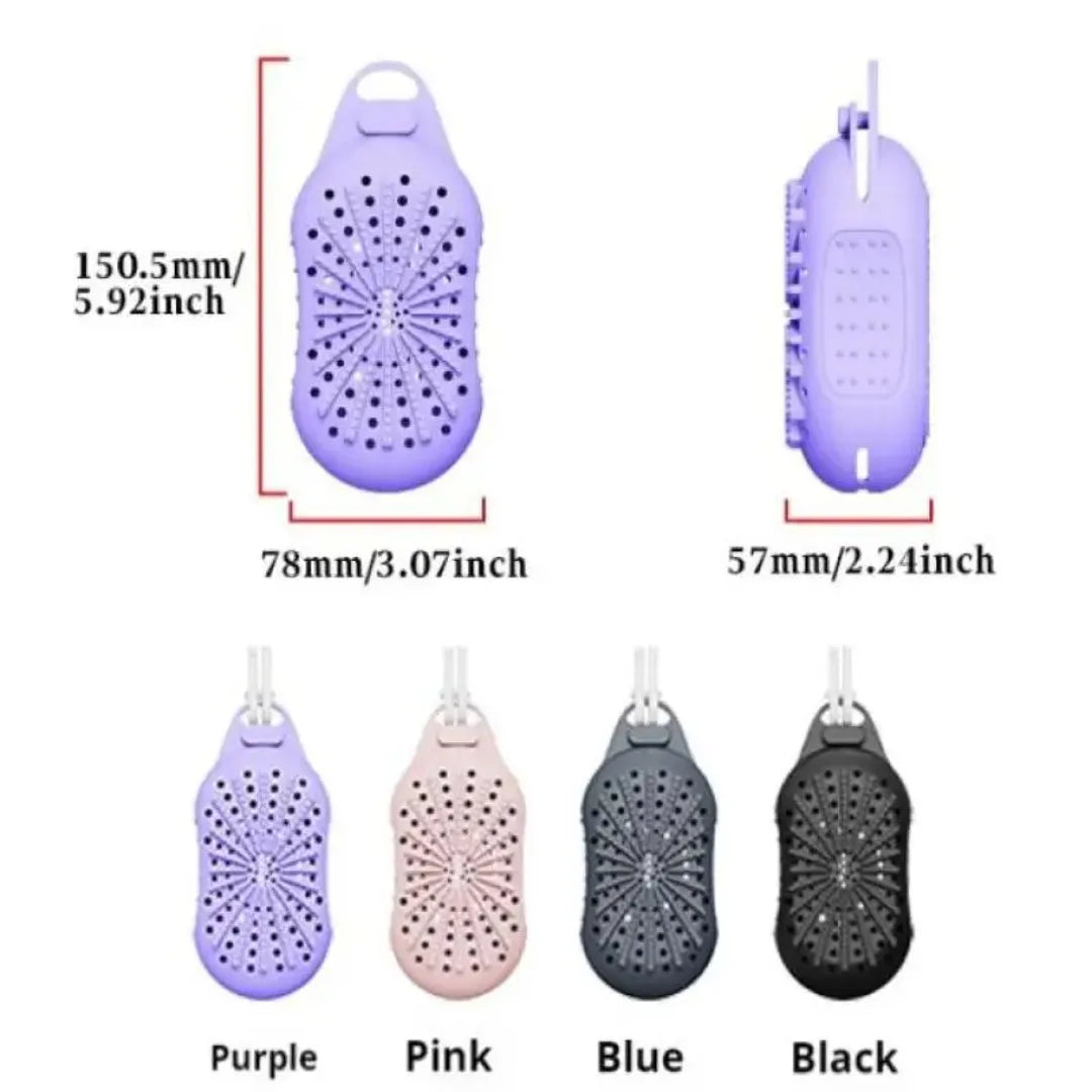 Dual-Sided Silicone Bar Soap Scrubber Exfoliating Soap Holder Pouch With Gentle Deep-Clean Quick-Dry Soap Saver For Shower