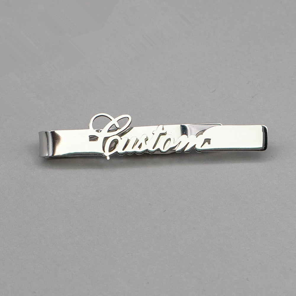 Kẹp Cà Vạt Nam Khắc Tên Thép Không Gỉ - Quà Cưới
