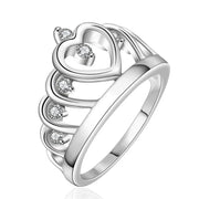 Vương Miện Bạc - Nhẫn Trang Sức Nữ Hoàng Độc Đáo