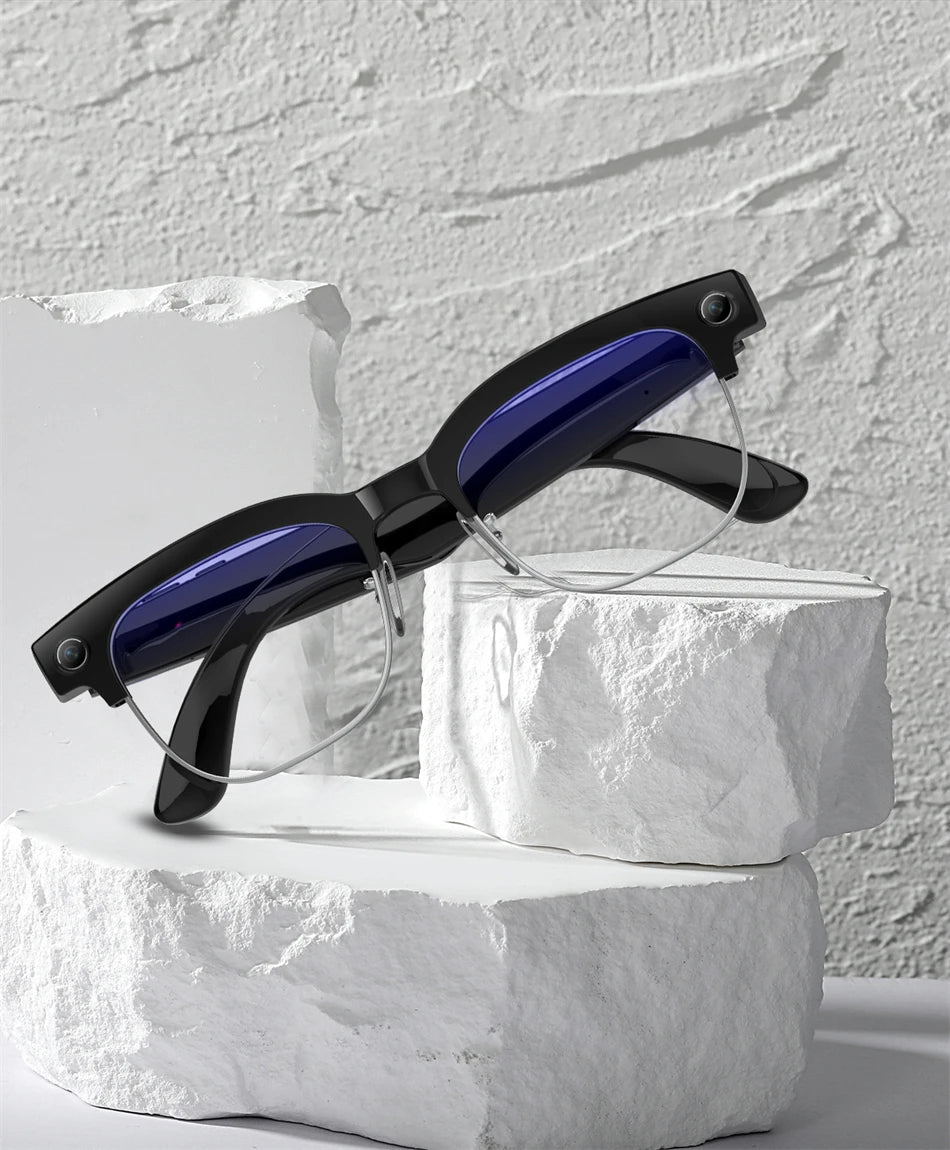 LIGE 4K AI Smart Glasses, 800W Camera, Bluetooth, Touch