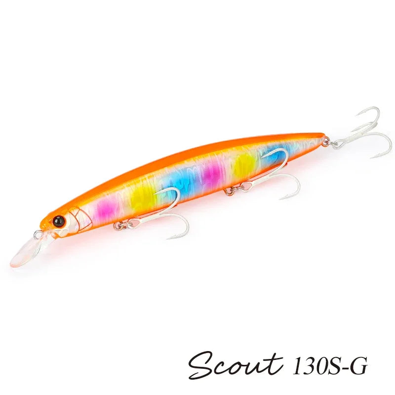 TSURINOYA 130S Sinking Minnow Fishing Lure SCOUT 130mm 24g Long Casting Seabass Flounder Artificial Large Sea Fishing Hard Baits
