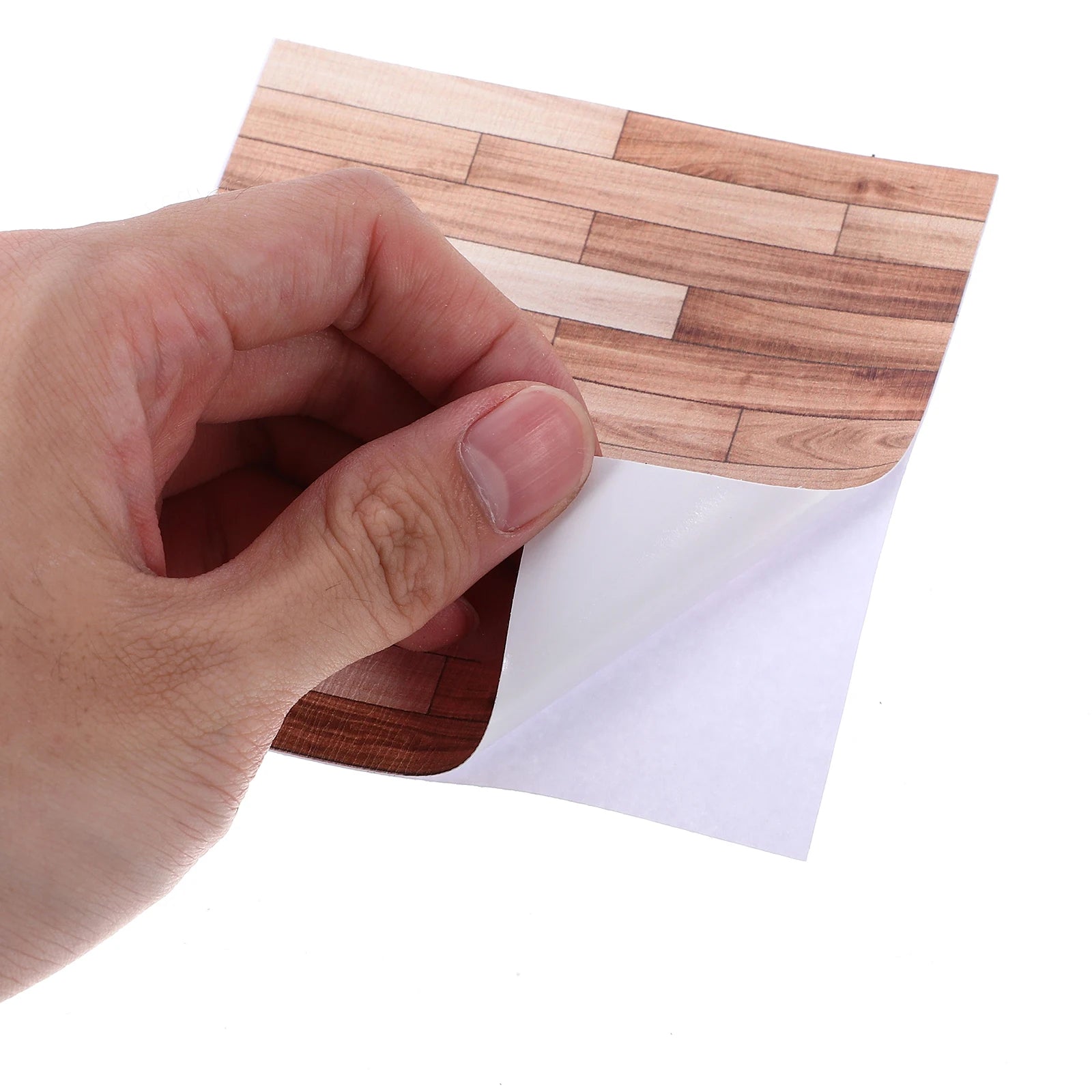 20 Packs 20x20cm Wood Grain Tile Stickers Self Adhesive Waterproof Diy Home Decor Wall Decals Retro Tiles For Kitchen Bathrooms