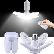 4-Arm Folding LED Bulb E27 Remote Control