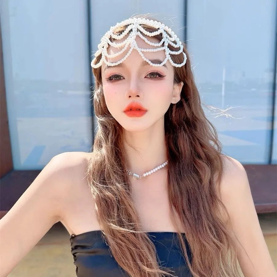 Elegant Pearl Crown - Women's Hair Accessories