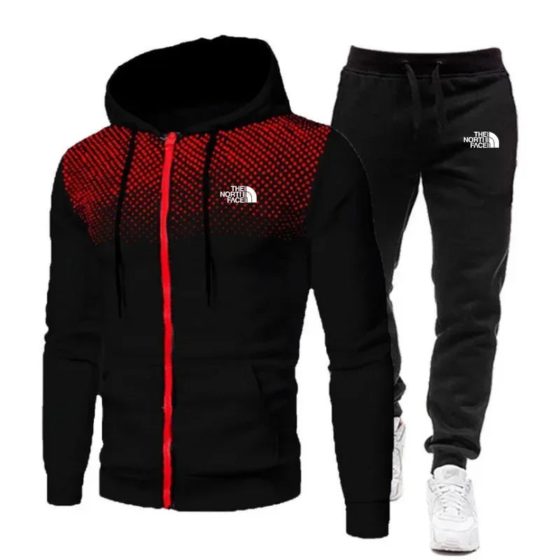2025 Men's Tracksuit With Hood, High Quality Autumn Winter