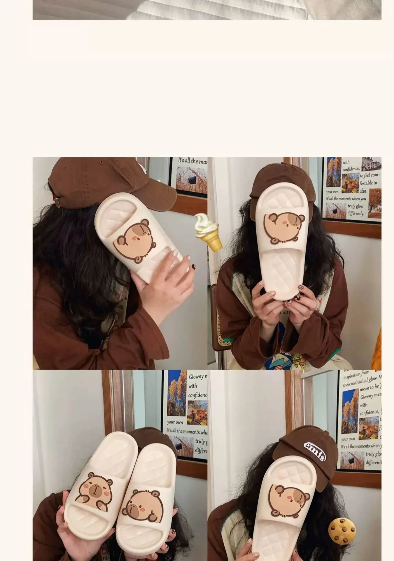 Dép Nữ Kapibara Mây Dễ Thương Đi Biển Nhà êm