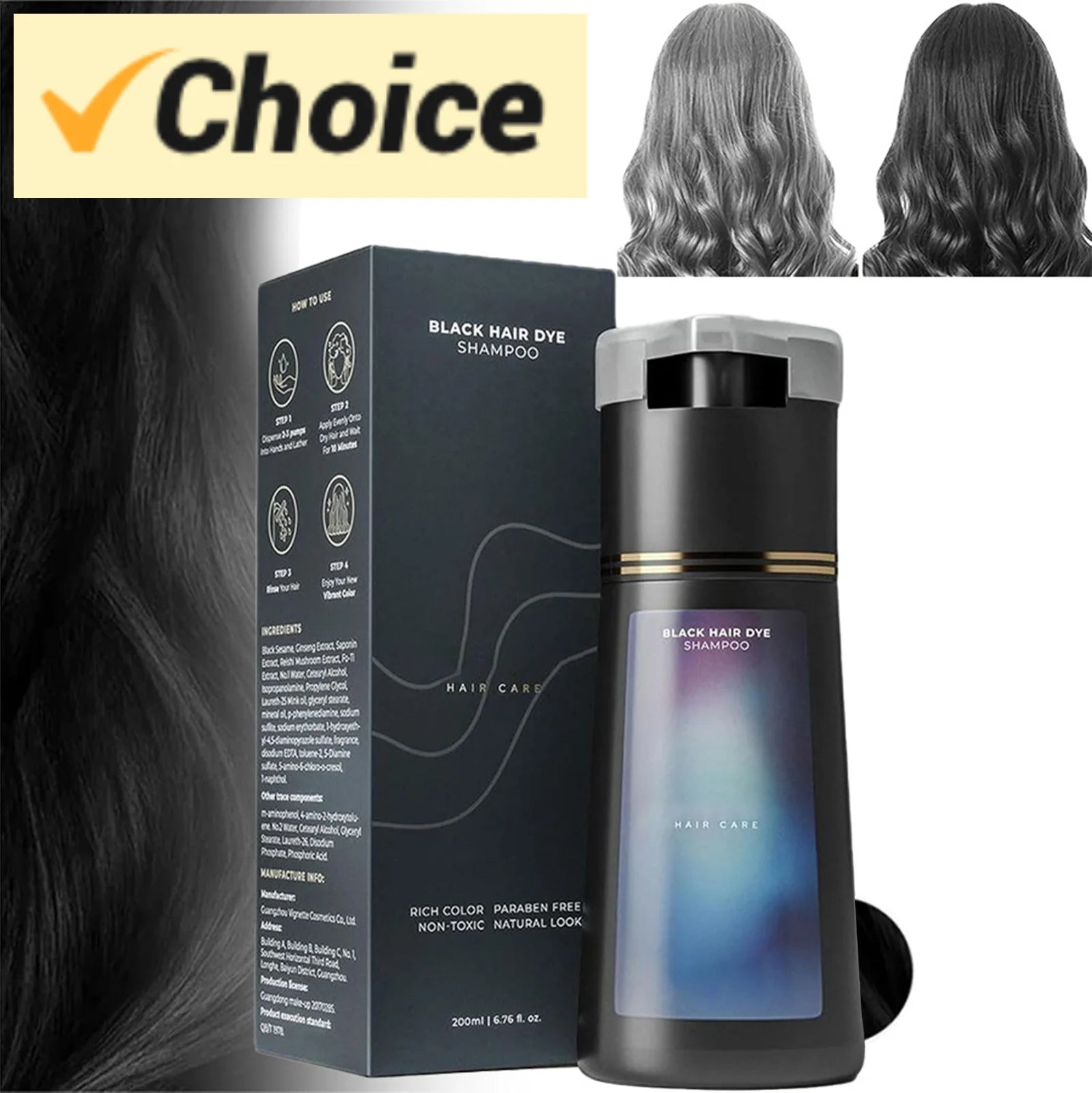 Dầu Gội Nhuộm Tóc Tự Nhiên Dành Cho Nam Nữ