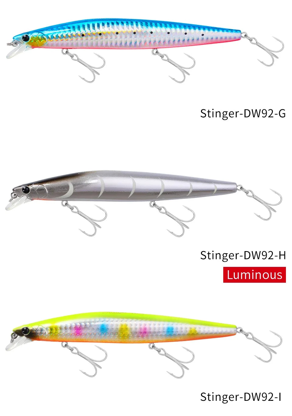 TSURINOYA Stinger 140S Fishing Lure Sinking Minnow DW92 140mm 26g Saltwater Seabass Ultra Long Casting Large Hard Baits Jerkbait