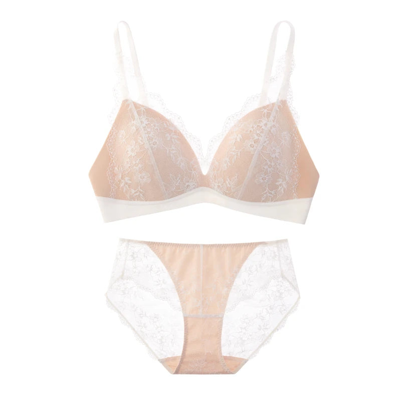 SUJIIN sexy summer wireless lace push-up bra