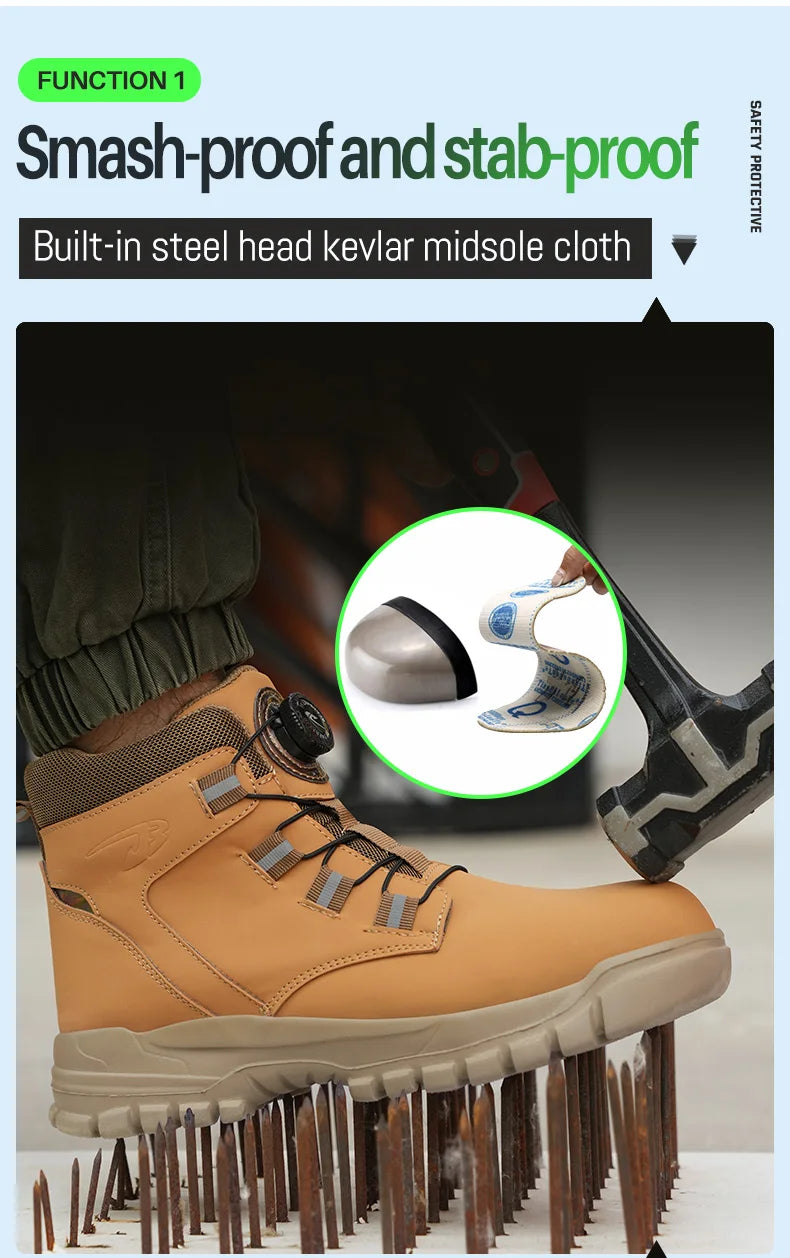 Industrial Safety Waterproof Leather Safety Shoes 2024
