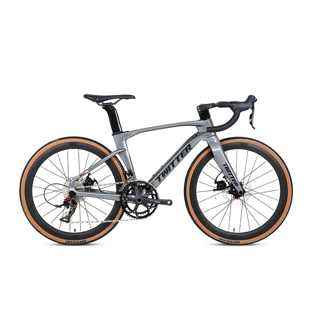 Twitter children's carbon fiber road bike 24 inch Hydraulic Disc Brake Road Racing Bicycle WheelTop GEX-12S student bicicleta