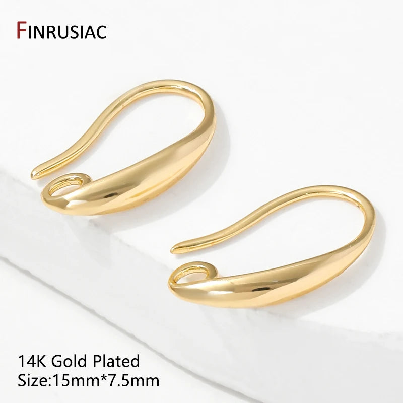 14K Gold Plated Earring Hooks - DIY Jewelry Making Accessories