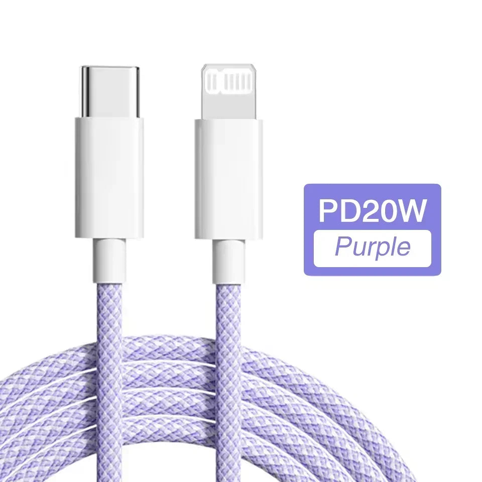 PD 20W USB-C to Lightning Fast Charging Cable For iPhone
