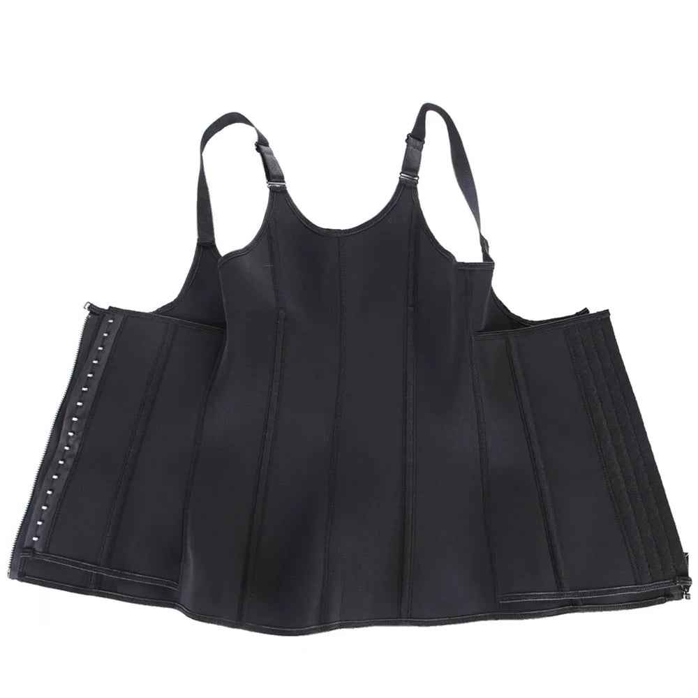 Waist Trainer Tank Top For Women Zipper Body Shaper Tummy Control Sleeveless Top, Women's Activewear Body Shaping Underwear - Daisan Mart
