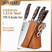 XINZUO 7-Piece Kitchen Knife Set Made of High-Quality German Steel