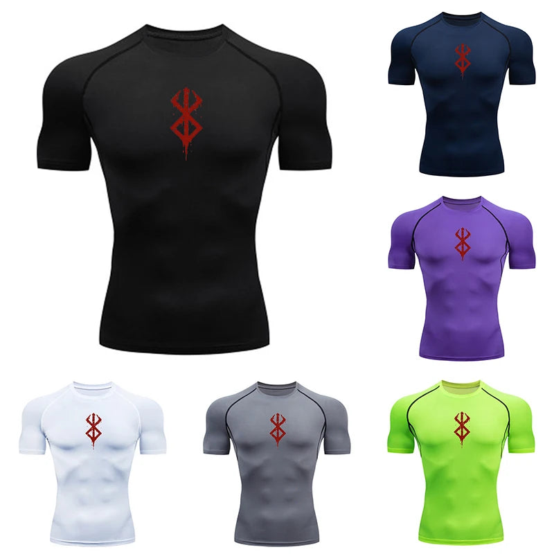 Men's Short Sleeve Quick Dry Summer Running Sports Shirt