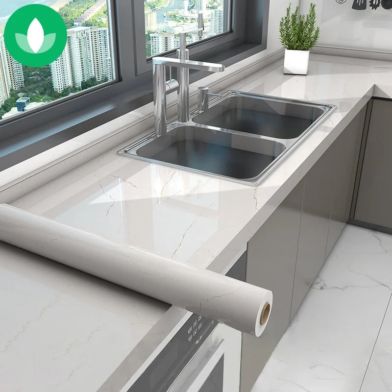 Waterproof Stone Wallpaper for Kitchen Cabinets and Interiors