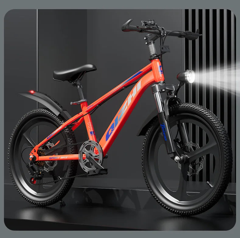 WOLFACE 20/22 Inch Unisex Road Bike Aluminum Alloy Frame Single Speed ​​Children's Mountain Bike Disc Brake Portable Adult Scooter